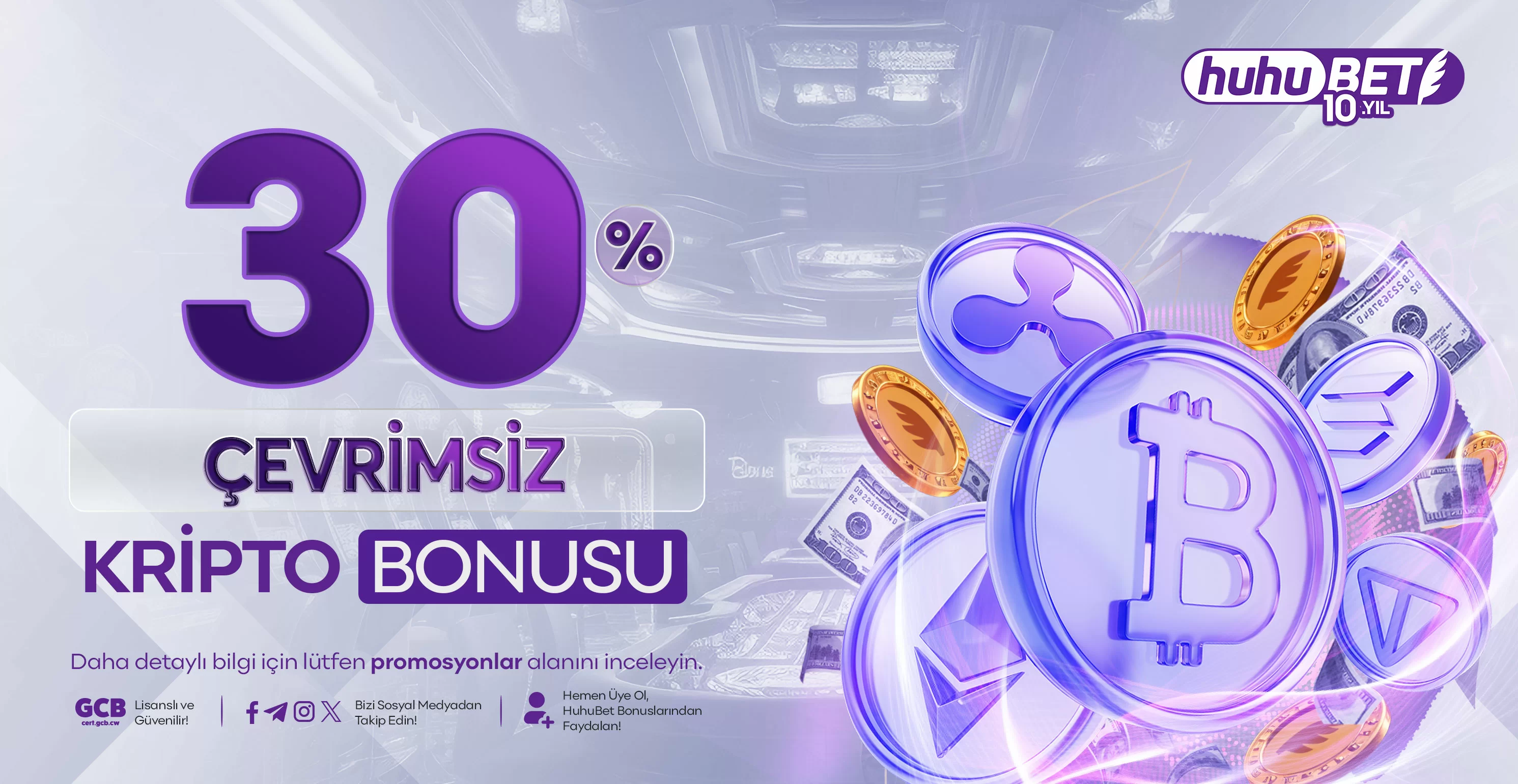 Huhubet %30 çevrimsiz kripto