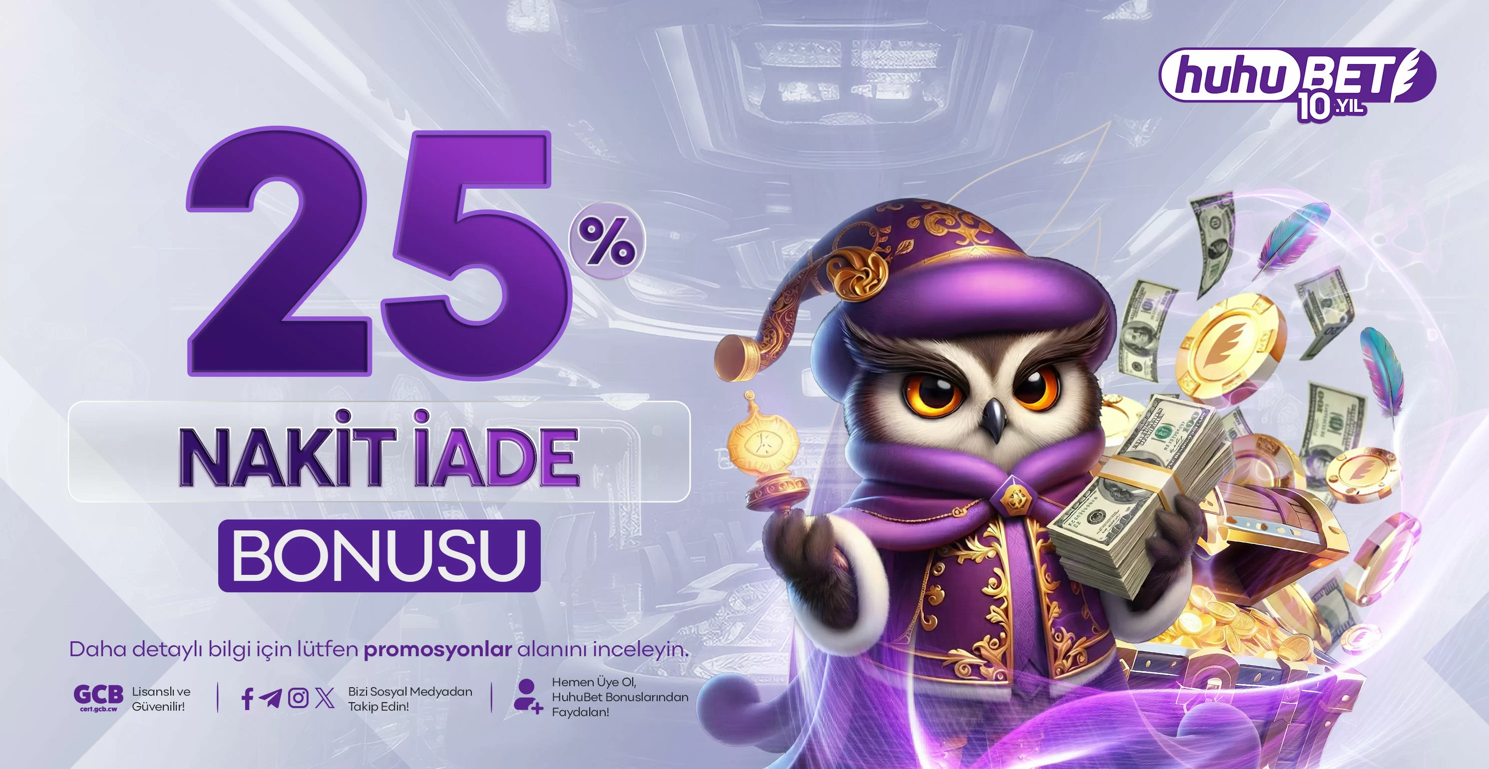 Huhubet anlık nakit iade